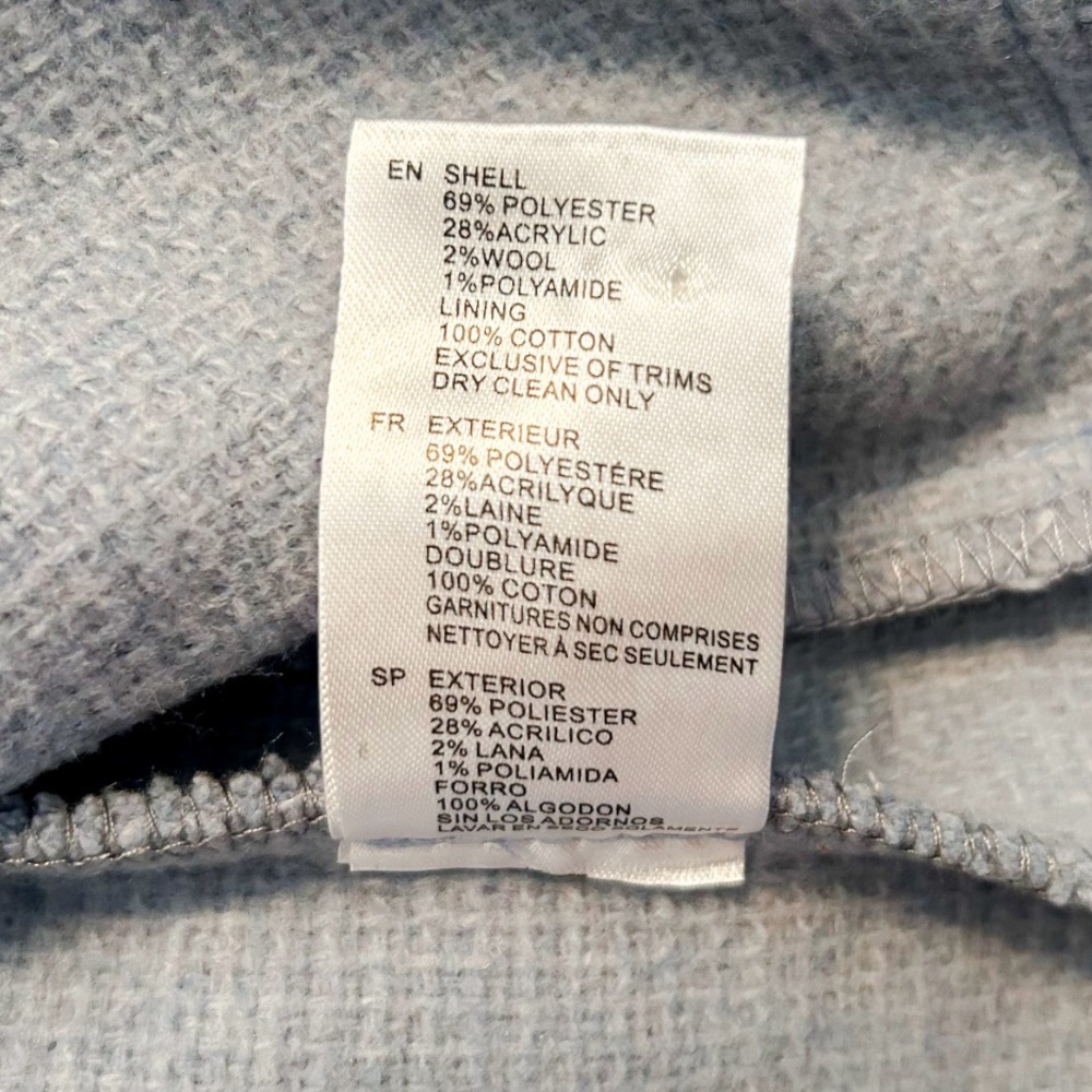 Rdi Light Blue Button-Up Front Closure Shacket Wi… - image 7